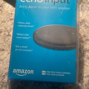 Amazon Echo Input in Black and Blue Packaging